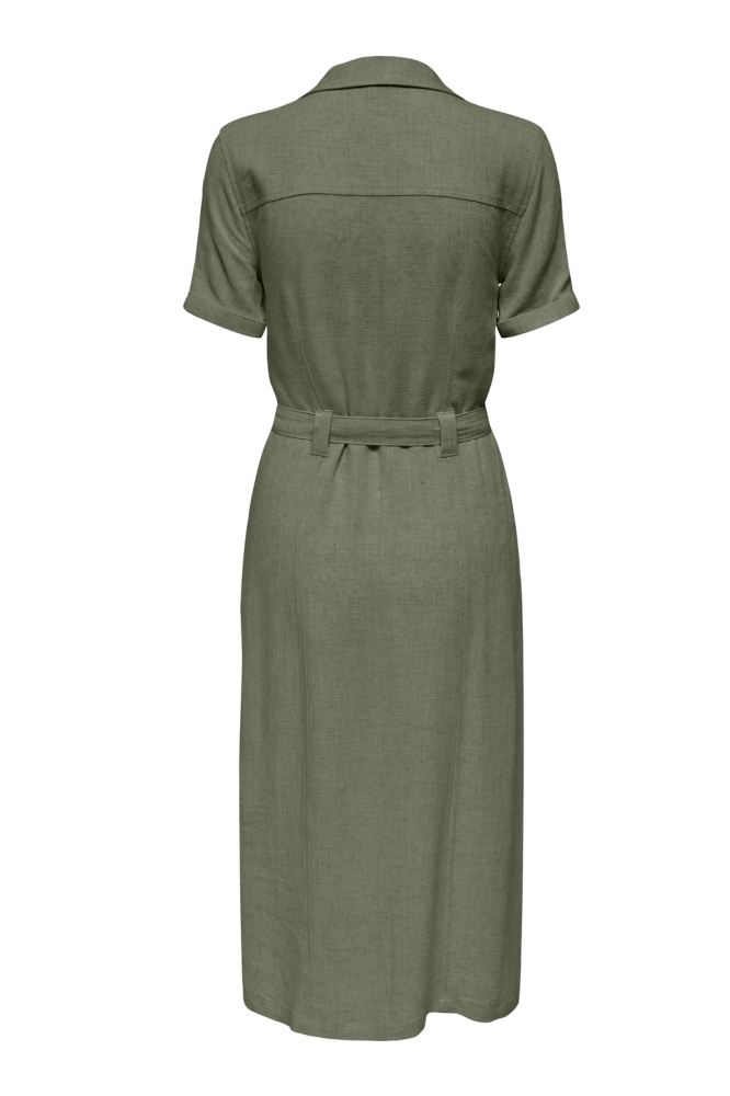 ONLSIESTA SS LINEN BL SHIRT DRESS P 15347210 Deep Lichen Green